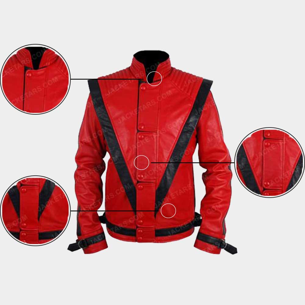 michael jackson red zipper jacket