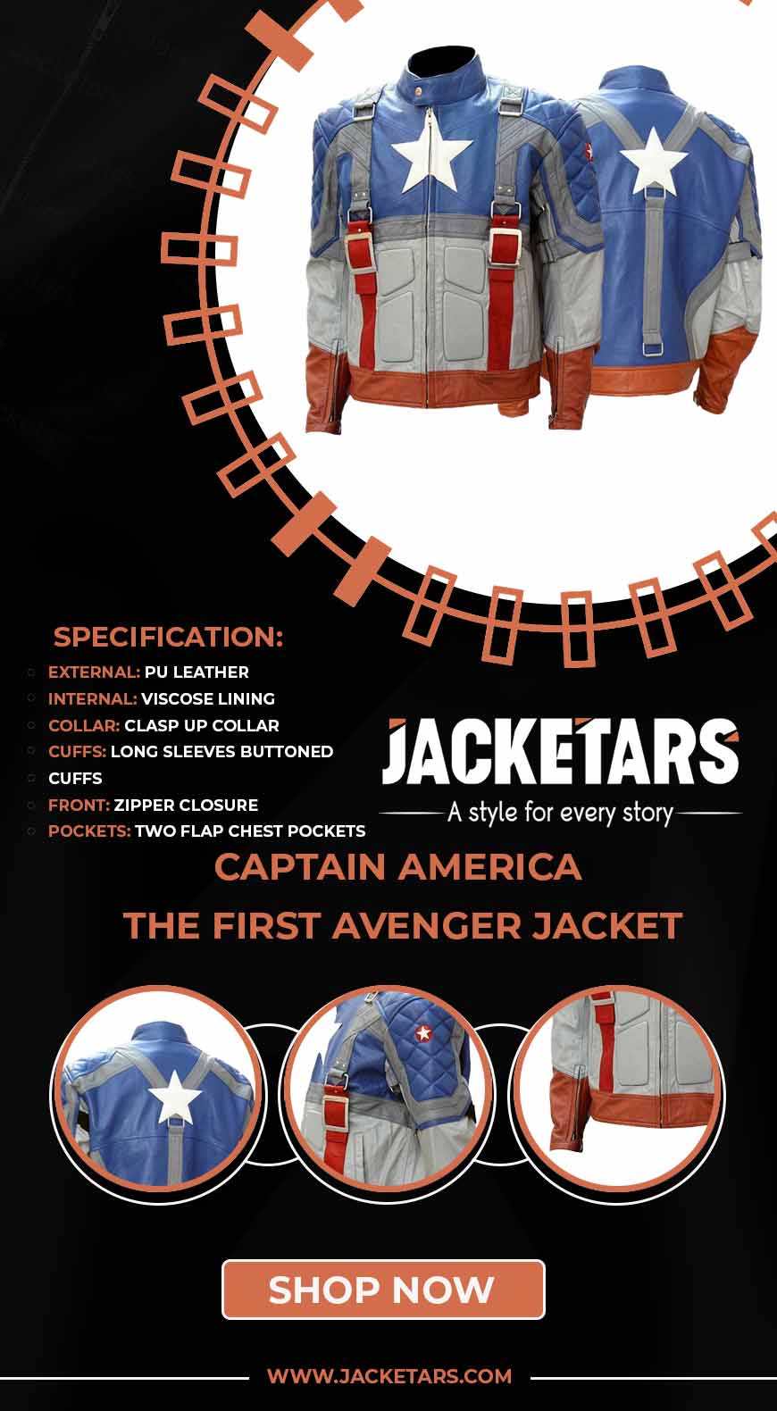 Captain America The First Avenger Jacket info 