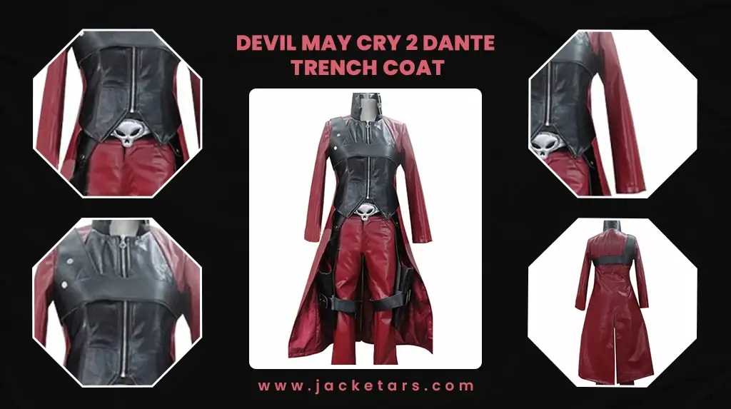US$ 174.14 - Devil May Cry 2 Dmc Dante Jacket Coat Game Cosplay