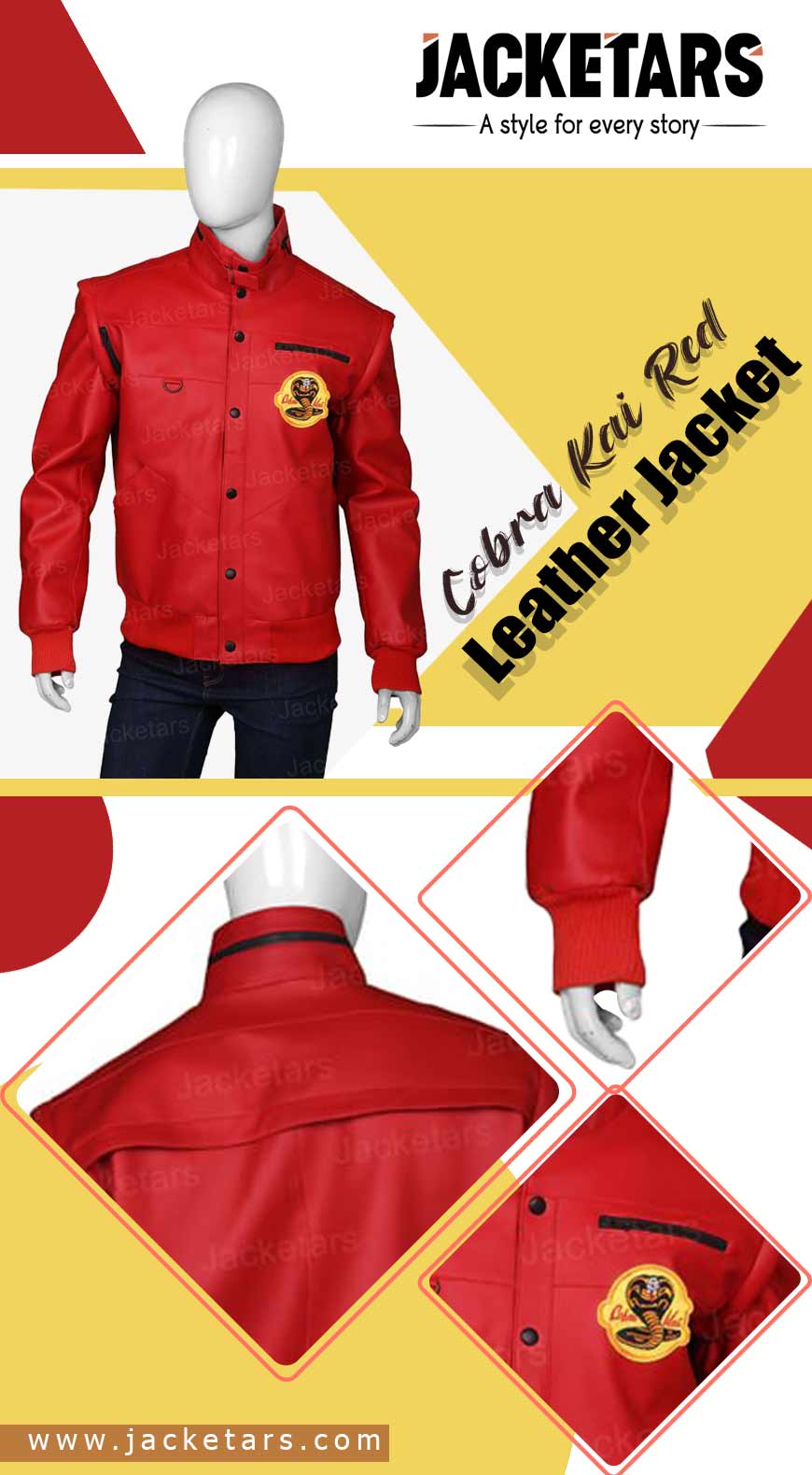 Cobra Kai Red Leather Jacket