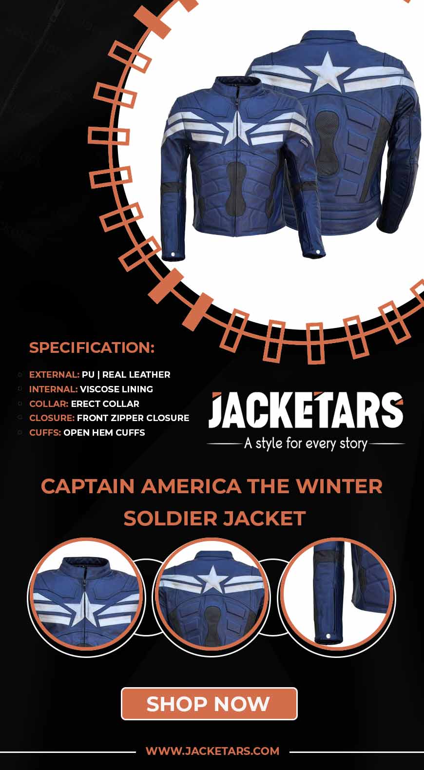 Captain America The Winter Soldier Jacket Info