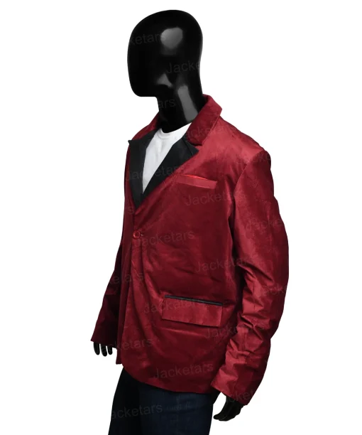 Men's Burgundy Velvet Blazer | Men's Burgundy Velvet Jacket