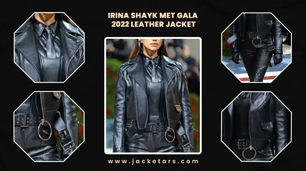 Met Gala Red Carpet Show 2022 Irina Shayk Leather Jacket