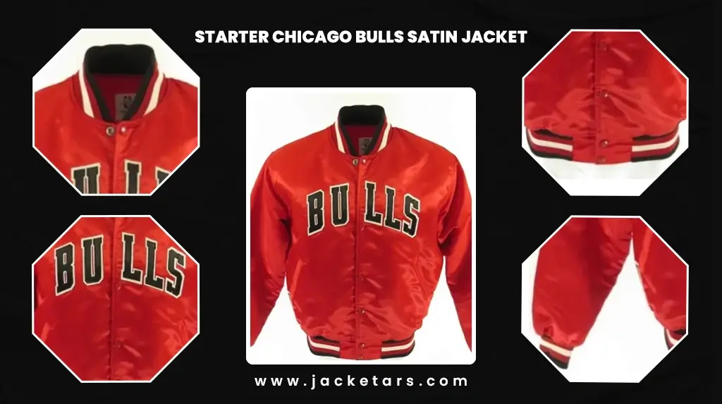 Starter Red Youth Chicago Bulls Varsity Satin Full-Snap Jacket Youth-L / Bulls Red
