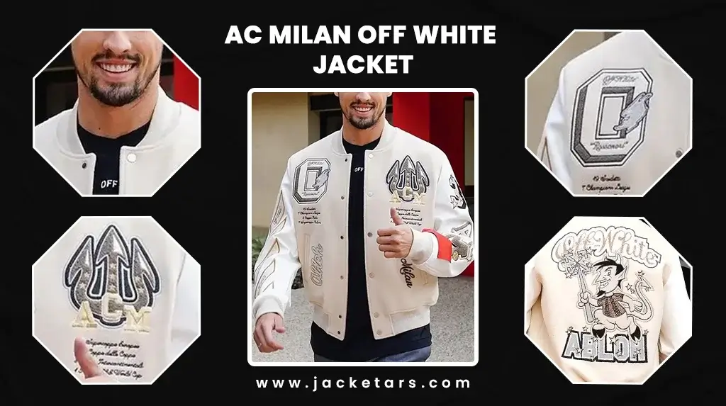 AC Milan Varsity Jacket  Off-White Devil Milan Logo Varsity
