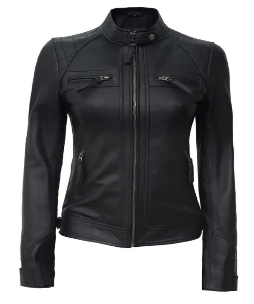 Petite Leather Jacket | Petite Black Leather Jacket - Jacketars